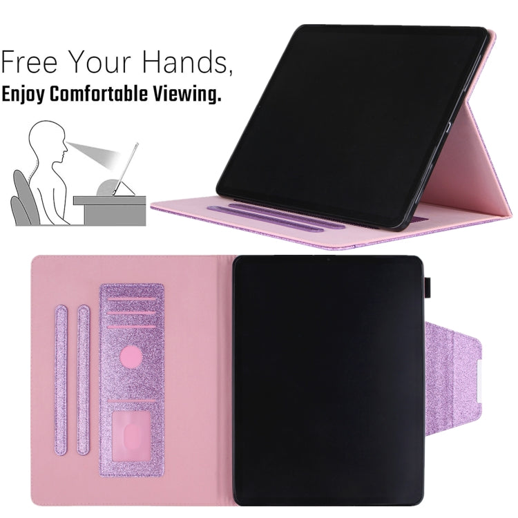 For iPad Pro 13 2025 / 2024 Glitter Metal Buckle Leather Smart Tablet Case