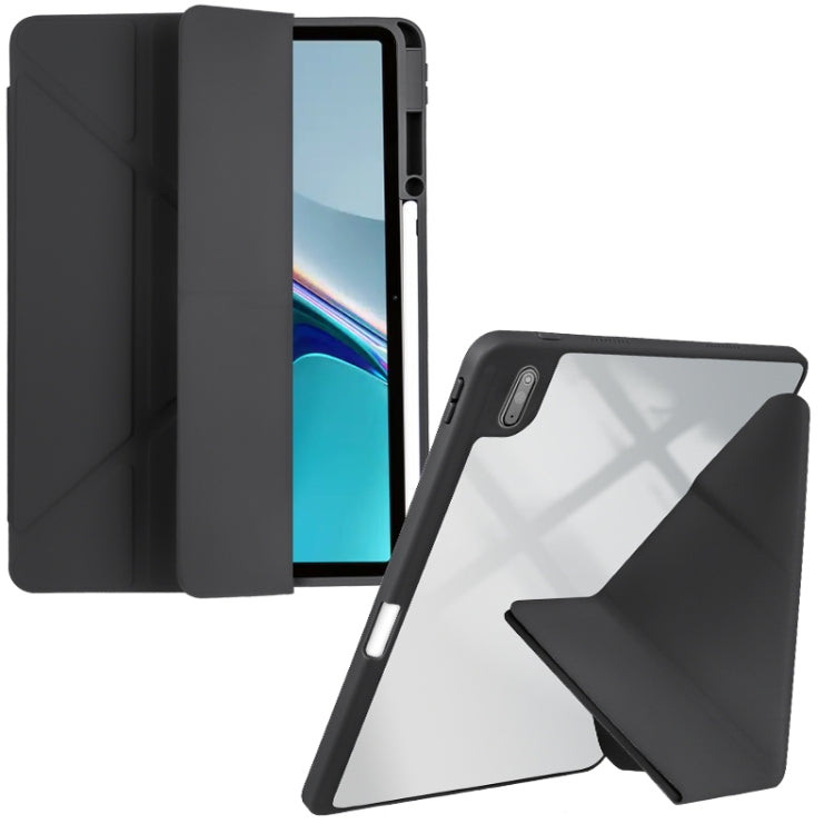 For Huawei MatePad 11 2021 / 2023 Clear Acrylic Deformation Leather Tablet Case