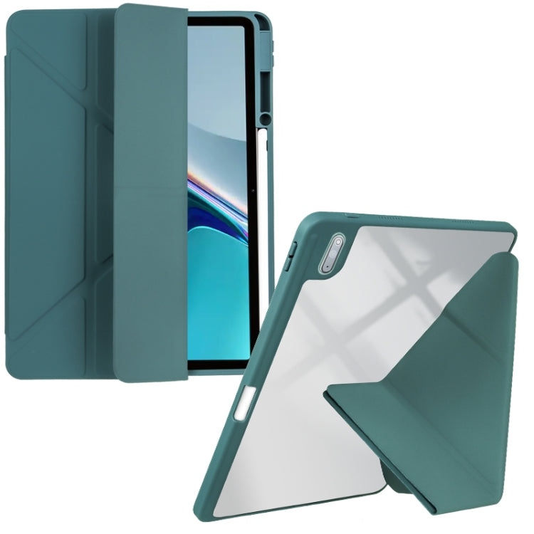 For Huawei MatePad 11 2021 / 2023 Clear Acrylic Deformation Leather Tablet Case