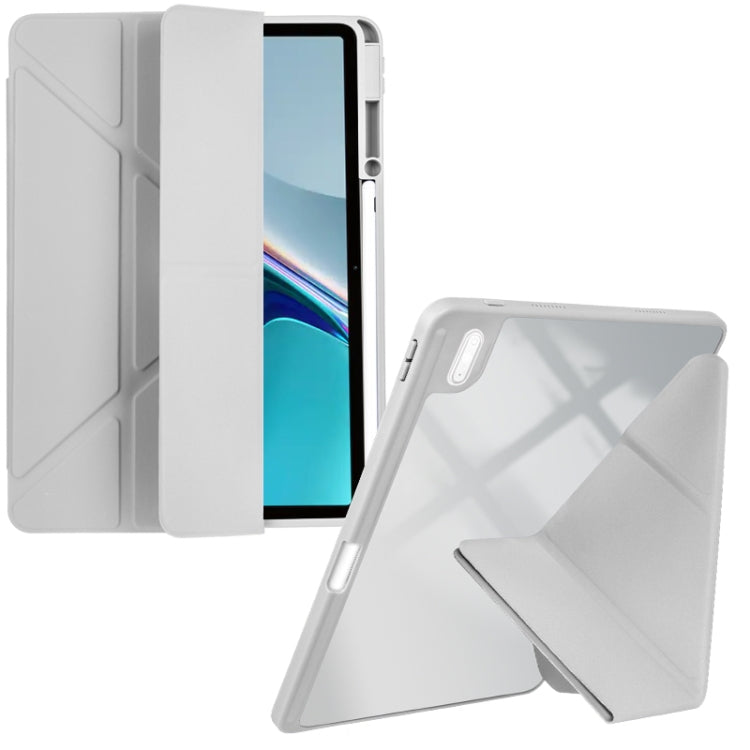 For Huawei MatePad 11 2021 / 2023 Clear Acrylic Deformation Leather Tablet Case