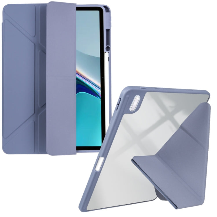 For Huawei MatePad 11 2021 / 2023 Clear Acrylic Deformation Leather Tablet Case