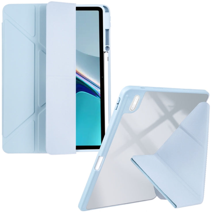 For Huawei MatePad 11 2021 / 2023 Clear Acrylic Deformation Leather Tablet Case