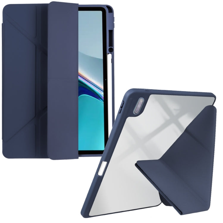 For Huawei MatePad 11 2021 / 2023 Clear Acrylic Deformation Leather Tablet Case