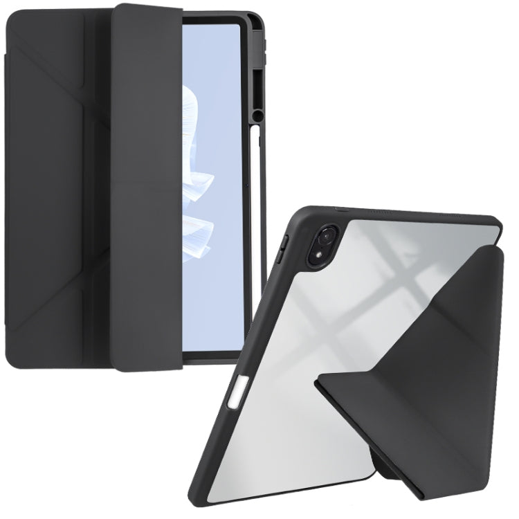 For Huawei MatePad Air 11.5 2023 Clear Acrylic Deformation Leather Tablet Case