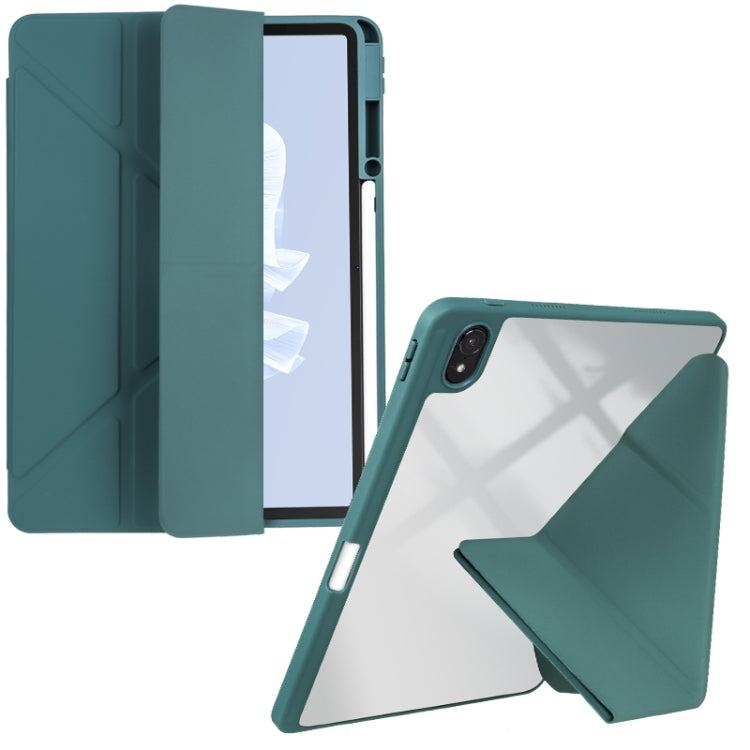 For Huawei MatePad Air 11.5 2023 Clear Acrylic Deformation Leather Tablet Case