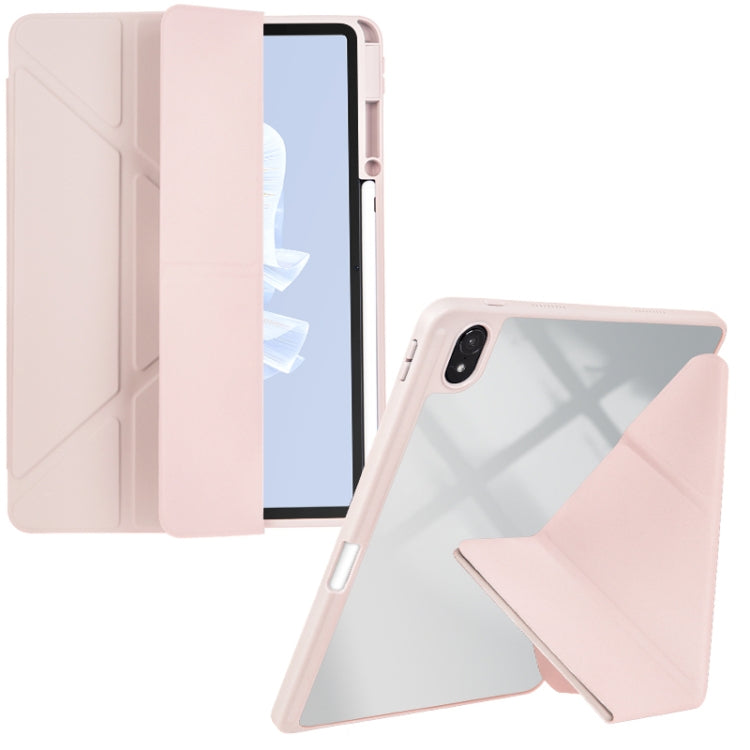 For Huawei MatePad Air 11.5 2023 Clear Acrylic Deformation Leather Tablet Case