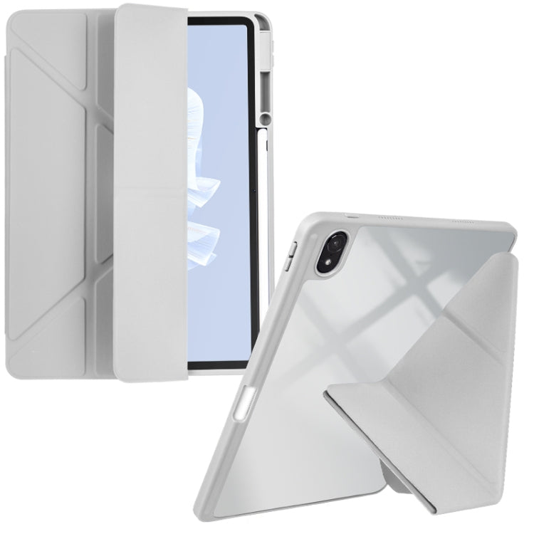 For Huawei MatePad Air 11.5 2023 Clear Acrylic Deformation Leather Tablet Case
