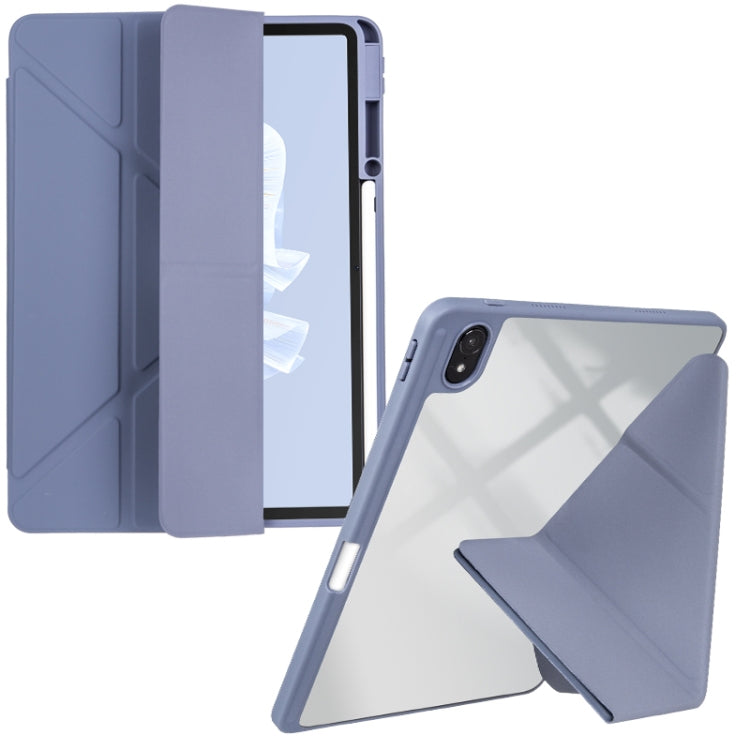 For Huawei MatePad Air 11.5 2023 Clear Acrylic Deformation Leather Tablet Case