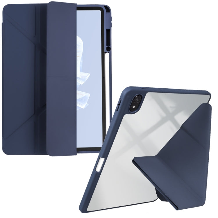 For Huawei MatePad Air 11.5 2023 Clear Acrylic Deformation Leather Tablet Case