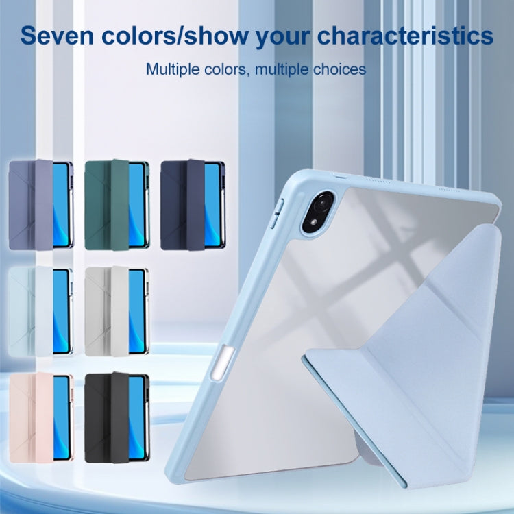 For Huawei MatePad 10.4 Clear Acrylic Deformation Leather Tablet Case