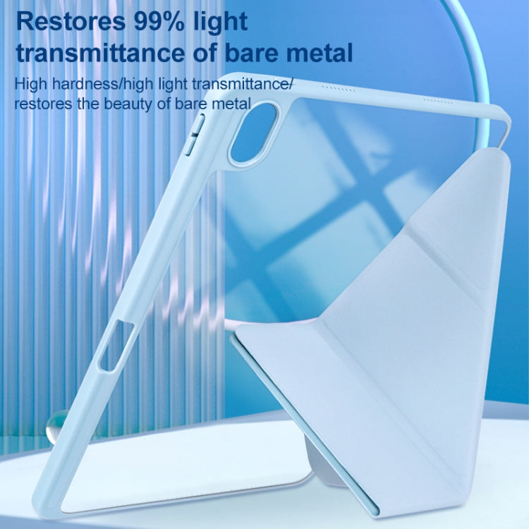 For Huawei MatePad 10.4 Clear Acrylic Deformation Leather Tablet Case