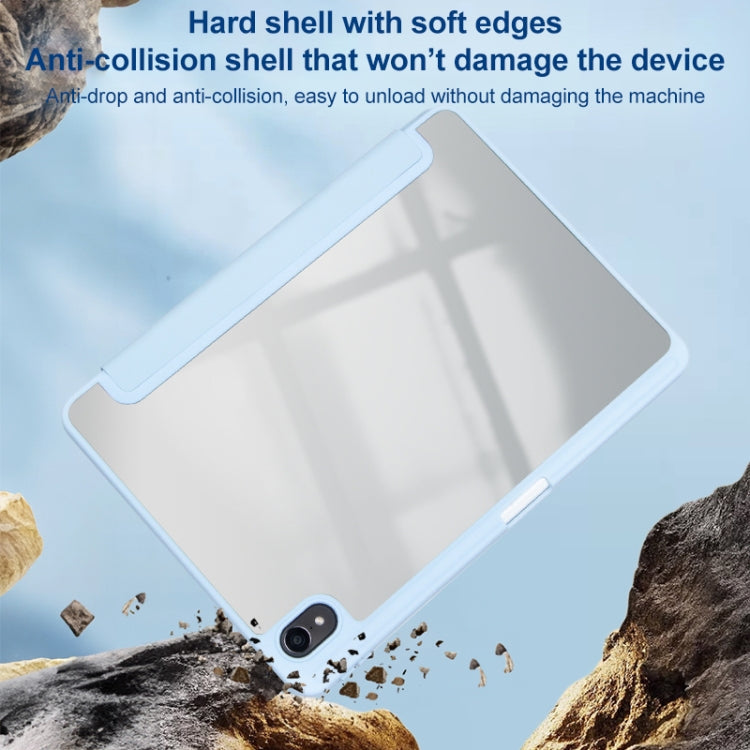 For Huawei MatePad 10.4 Clear Acrylic Deformation Leather Tablet Case