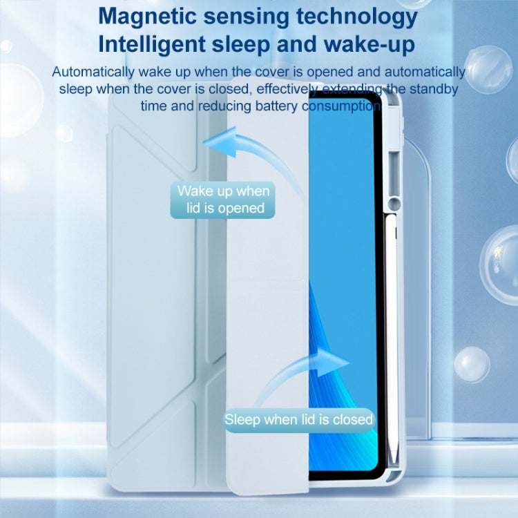 For Huawei MatePad 10.4 Clear Acrylic Deformation Leather Tablet Case