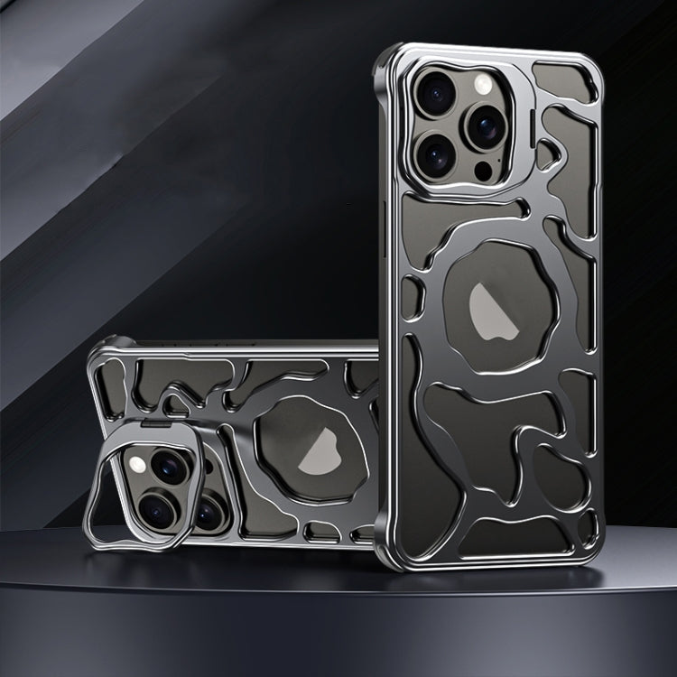 For iPhone 13 Pro Auspicious Cloud Series MagSafe Metal Phone Case with Bracket