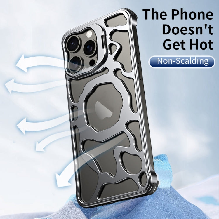 For iPhone 13 Pro Auspicious Cloud Series MagSafe Metal Phone Case with Bracket