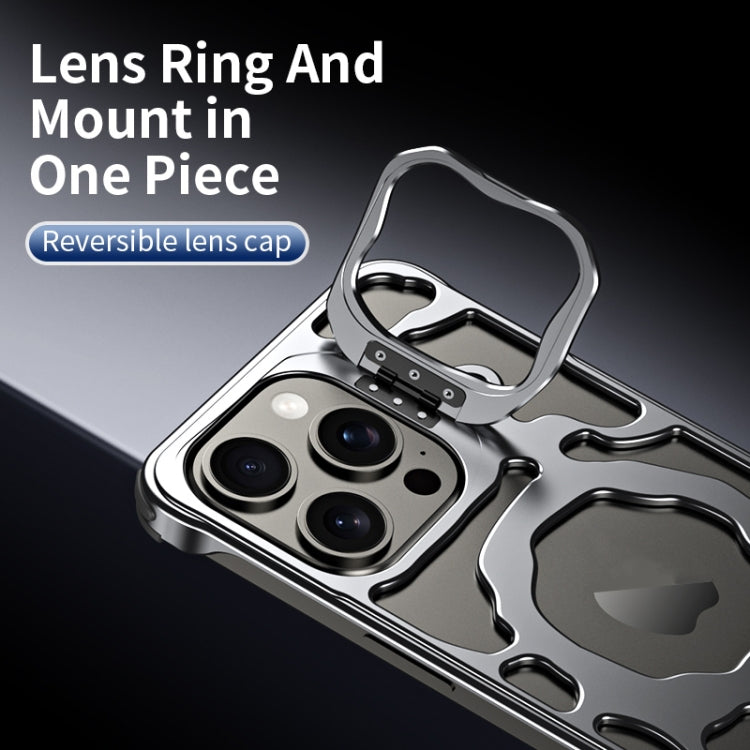 For iPhone 13 Pro Auspicious Cloud Series MagSafe Metal Phone Case with Bracket