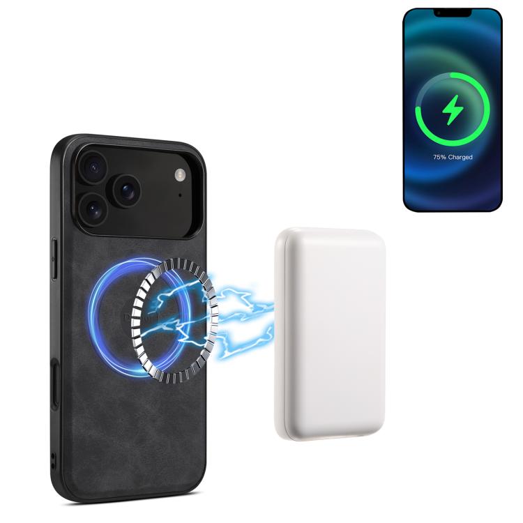 For iPhone 17 Pro Denior D13 Retro Texture Leather MagSafe Card Bag Phone Case