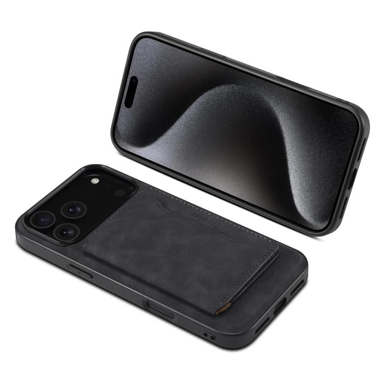 For iPhone 17 Pro Denior D13 Retro Texture Leather MagSafe Card Bag Phone Case