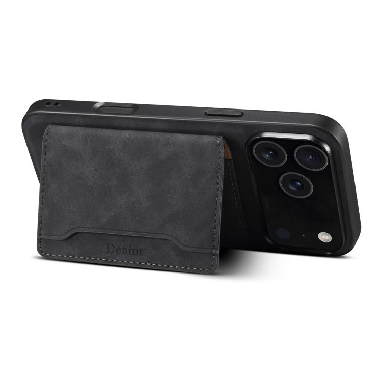 For iPhone 17 Pro Denior D13 Retro Texture Leather MagSafe Card Bag Phone Case
