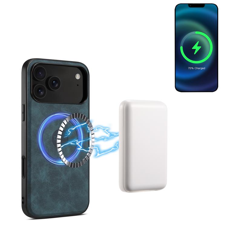 For iPhone 17 Pro Denior D13 Retro Texture Leather MagSafe Card Bag Phone Case