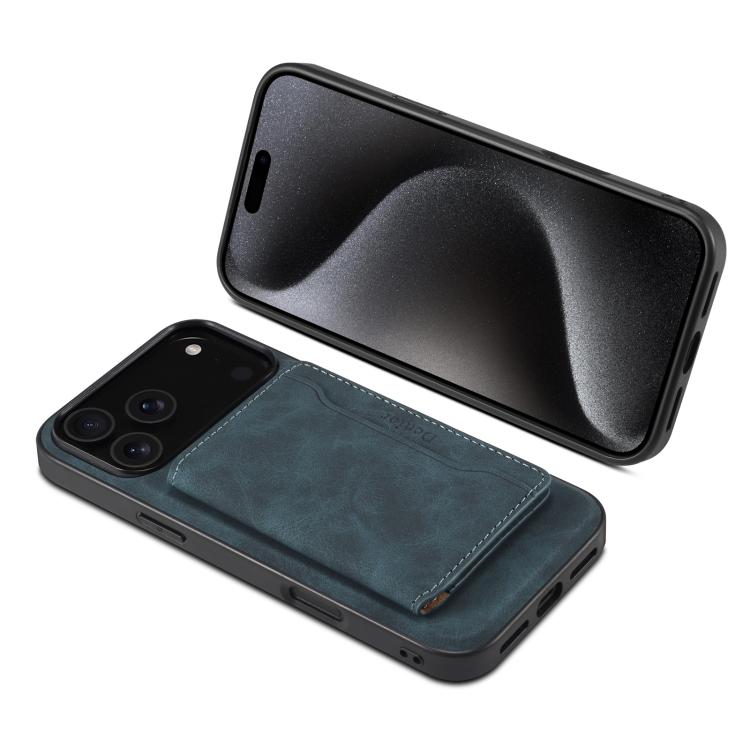 For iPhone 17 Pro Denior D13 Retro Texture Leather MagSafe Card Bag Phone Case