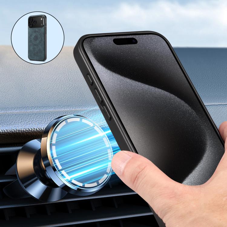 For iPhone 17 Pro Denior D13 Retro Texture Leather MagSafe Card Bag Phone Case