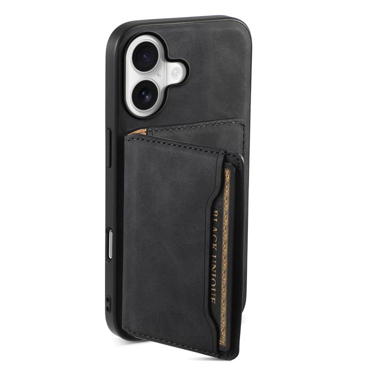 For iPhone 17 Denior D13 Retro Texture Leather MagSafe Card Bag Phone Case