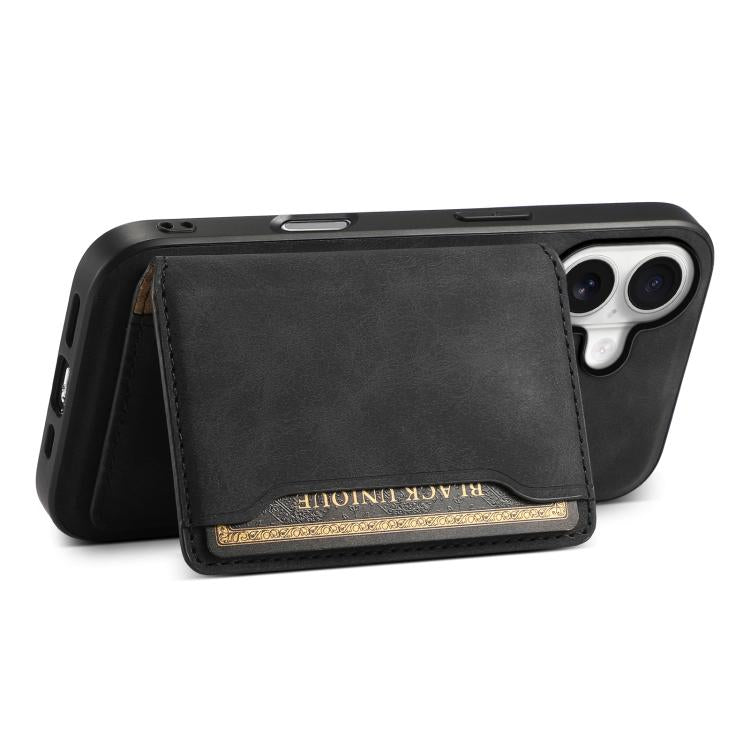 For iPhone 17 Denior D13 Retro Texture Leather MagSafe Card Bag Phone Case