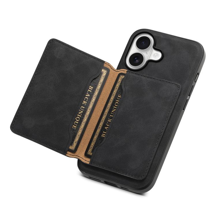 For iPhone 17 Denior D13 Retro Texture Leather MagSafe Card Bag Phone Case