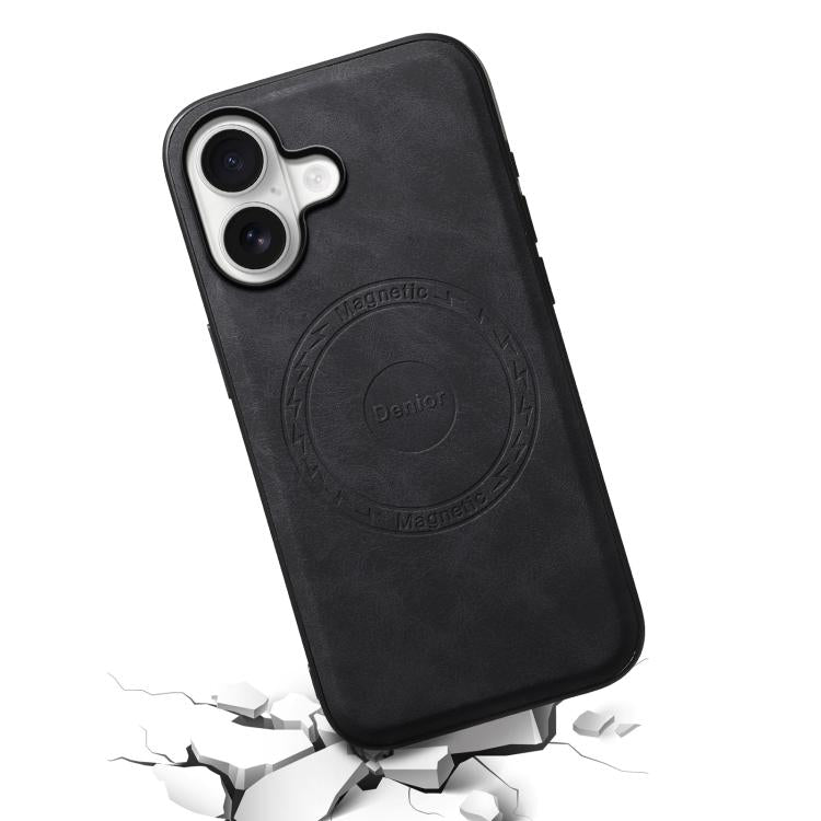 For iPhone 17 Denior D13 Retro Texture Leather MagSafe Card Bag Phone Case