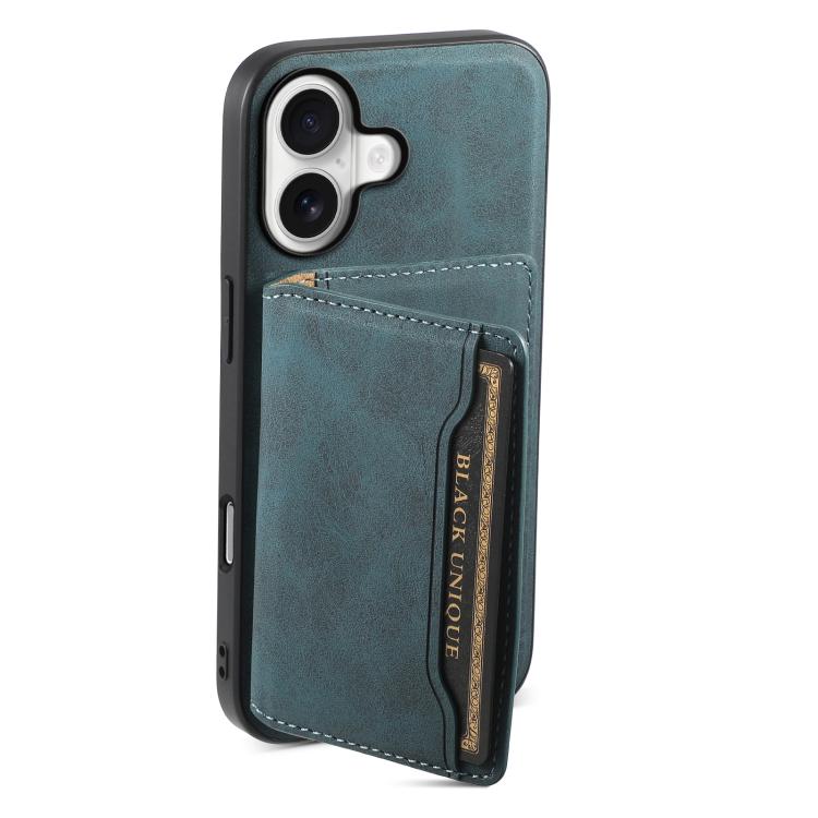 For iPhone 17 Denior D13 Retro Texture Leather MagSafe Card Bag Phone Case