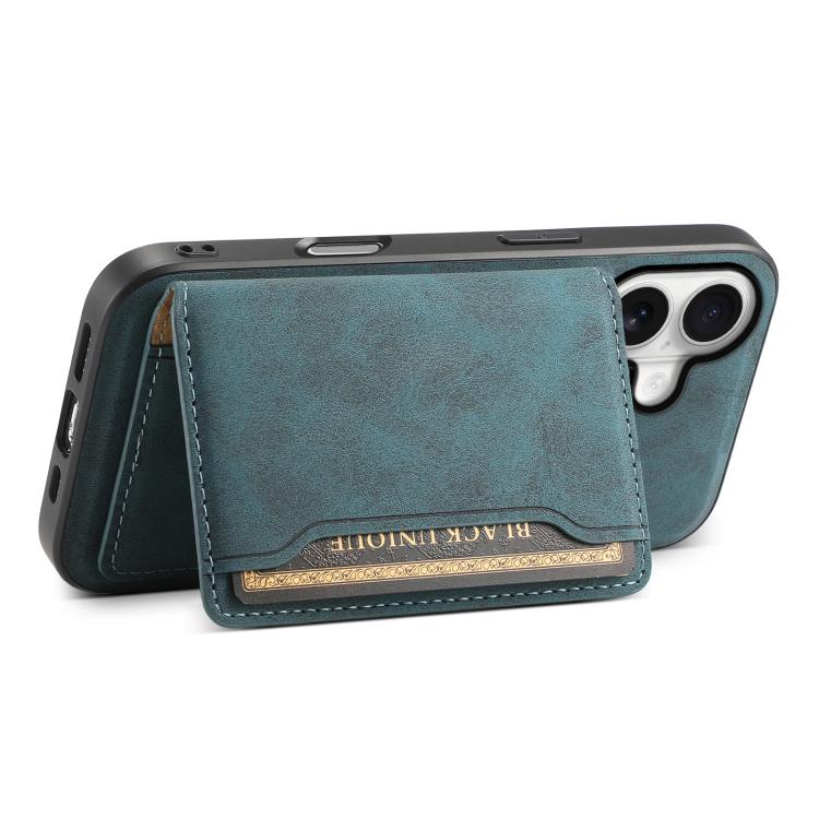 For iPhone 17 Denior D13 Retro Texture Leather MagSafe Card Bag Phone Case
