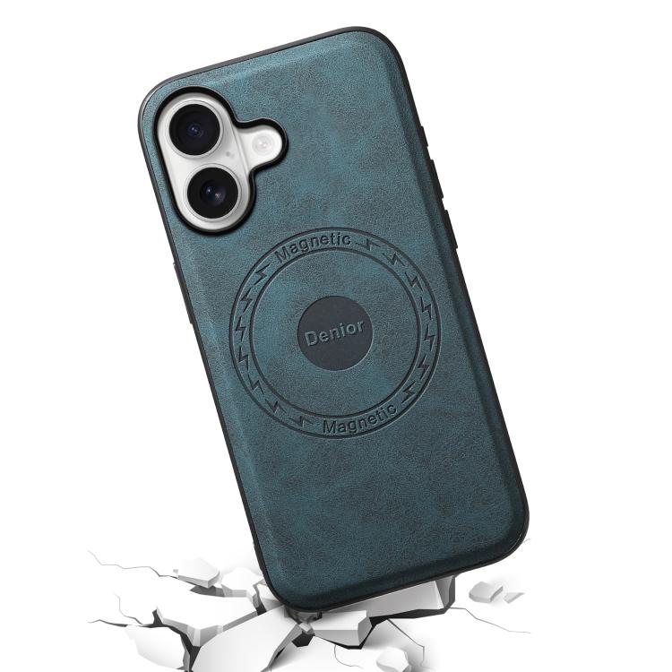 For iPhone 17 Denior D13 Retro Texture Leather MagSafe Card Bag Phone Case