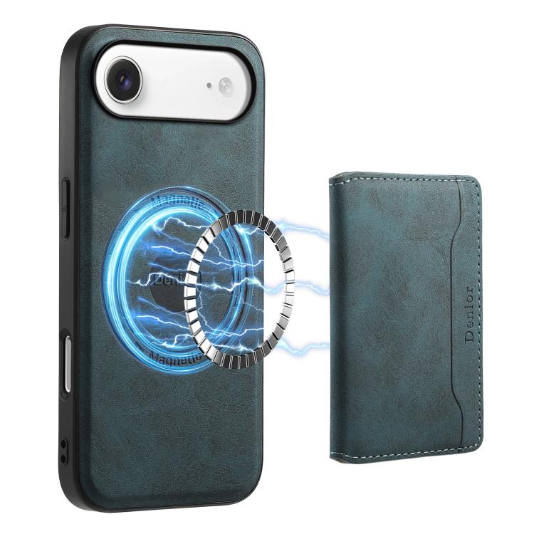 For iPhone Air Denior D13 Retro Texture Leather MagSafe Card Bag Phone Case
