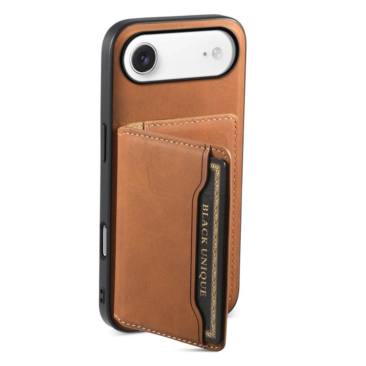 For iPhone Air Denior D13 Retro Texture Leather MagSafe Card Bag Phone Case