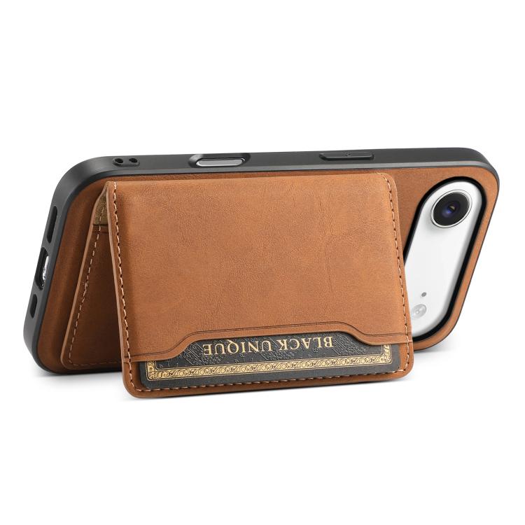 For iPhone Air Denior D13 Retro Texture Leather MagSafe Card Bag Phone Case
