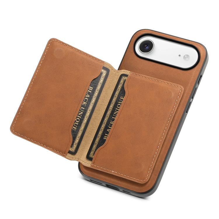 For iPhone Air Denior D13 Retro Texture Leather MagSafe Card Bag Phone Case