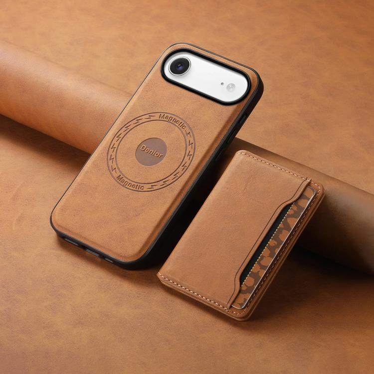 For iPhone Air Denior D13 Retro Texture Leather MagSafe Card Bag Phone Case