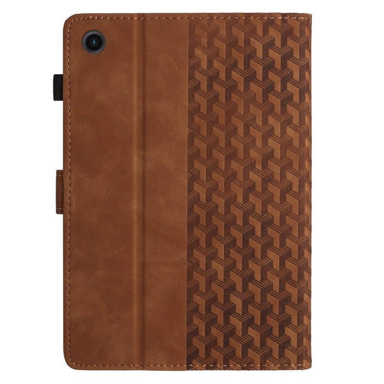For Samsung Galaxy Tab A11 / A9 Building Blocks Embossed Leather Tablet Case