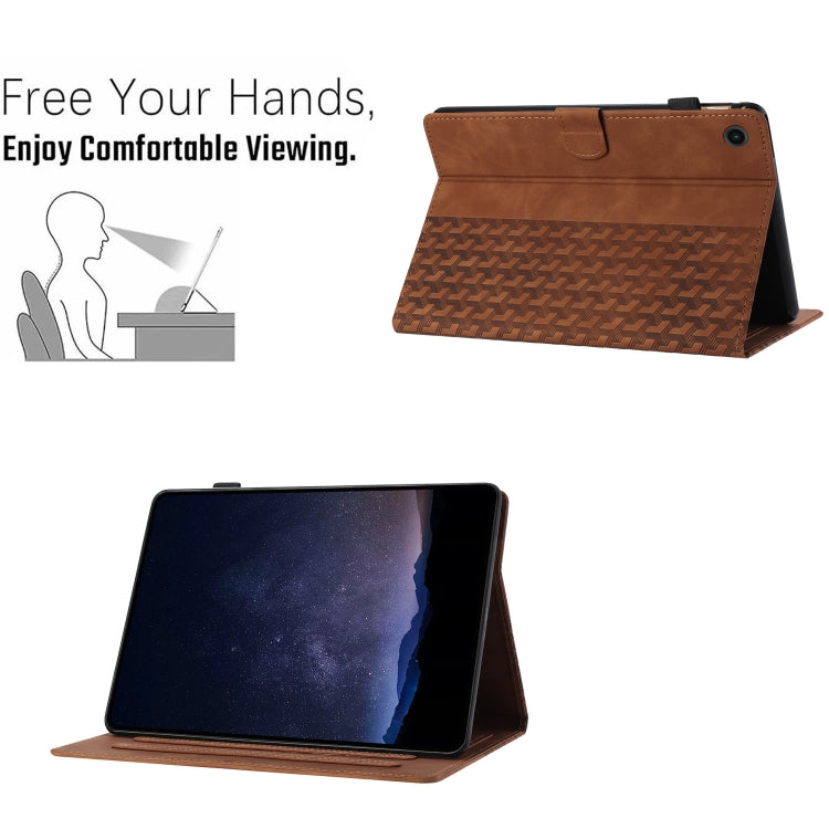 For Samsung Galaxy Tab A11 / A9 Building Blocks Embossed Leather Tablet Case