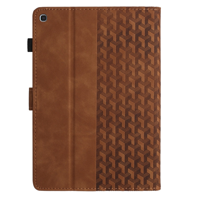 For Samsung Galaxy Tab A7 Lite T220 Building Blocks Embossed Leather Tablet Case