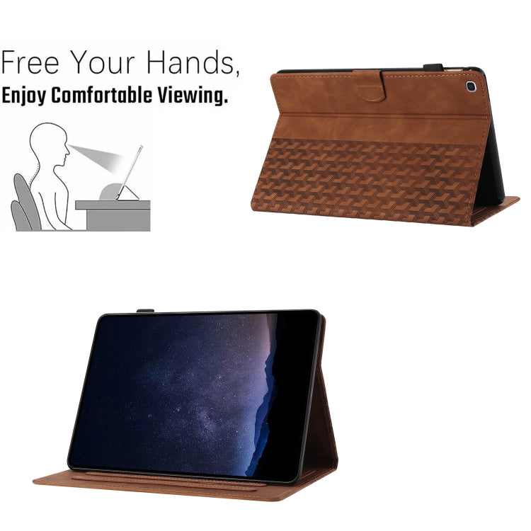 For Samsung Galaxy Tab A7 Lite T220 Building Blocks Embossed Leather Tablet Case