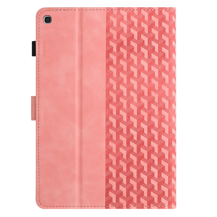 For Samsung Galaxy Tab A7 Lite T220 Building Blocks Embossed Leather Tablet Case