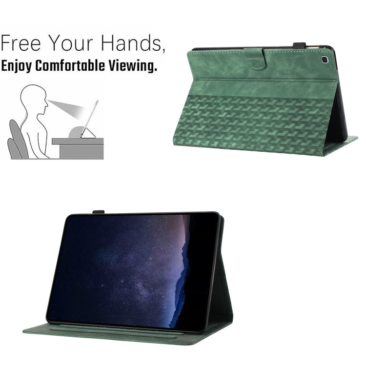 For Samsung Galaxy Tab S6 Lite Building Blocks Embossed Leather Smart Tablet Case