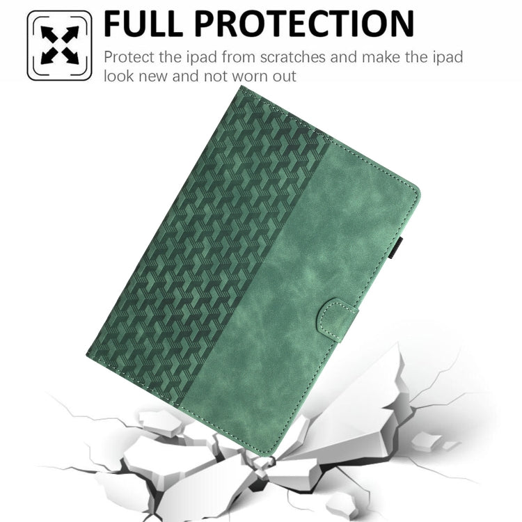 For Samsung Galaxy Tab A11+ / A9+ Building Blocks Embossed Leather Smart Tablet Case