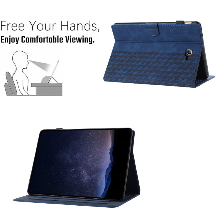 For Samsung Galaxy Tab A 10.1 T580 Building Blocks Embossed Leather Smart Tablet Case