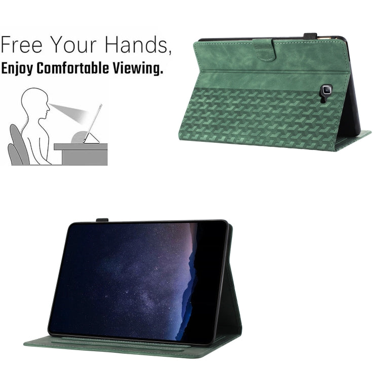 For Samsung Galaxy Tab A 10.1 T580 Building Blocks Embossed Leather Smart Tablet Case
