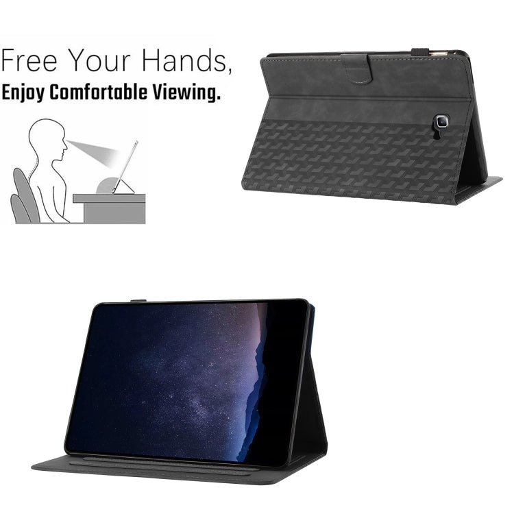 For Samsung Galaxy Tab A 10.1 T580 Building Blocks Embossed Leather Smart Tablet Case