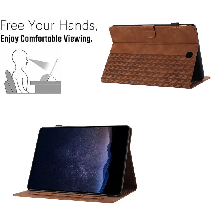 For Samsung Galaxy Tab A 8.0 T350 Building Blocks Embossed Leather Smart Tablet Case