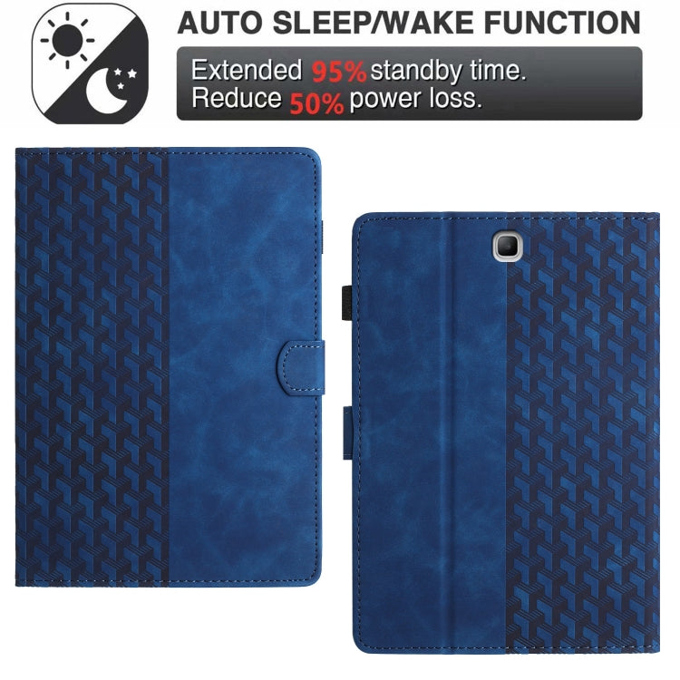 For Samsung Galaxy Tab A 8.0 T350 Building Blocks Embossed Leather Smart Tablet Case